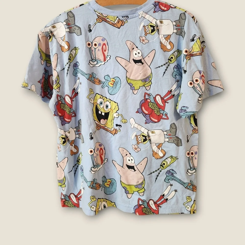 Nickelodeon SpongeBob SquarePants & Gang Graphic T Shirt Sz L - Picture 2 of 3